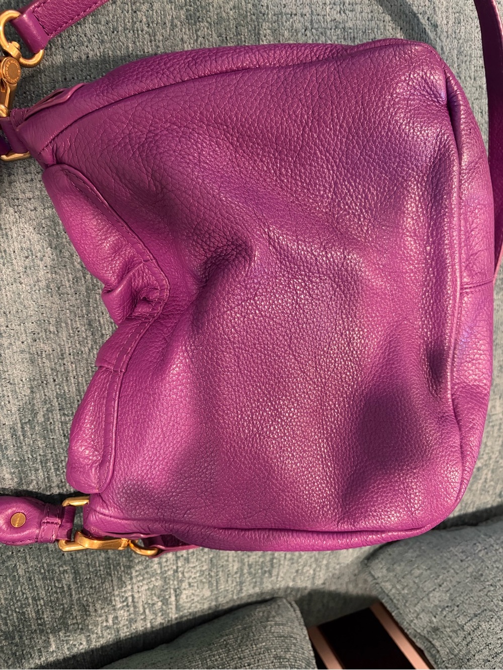 Marc Jacob’s Purple Leather Shoulder Bag - Picture 3 of 6